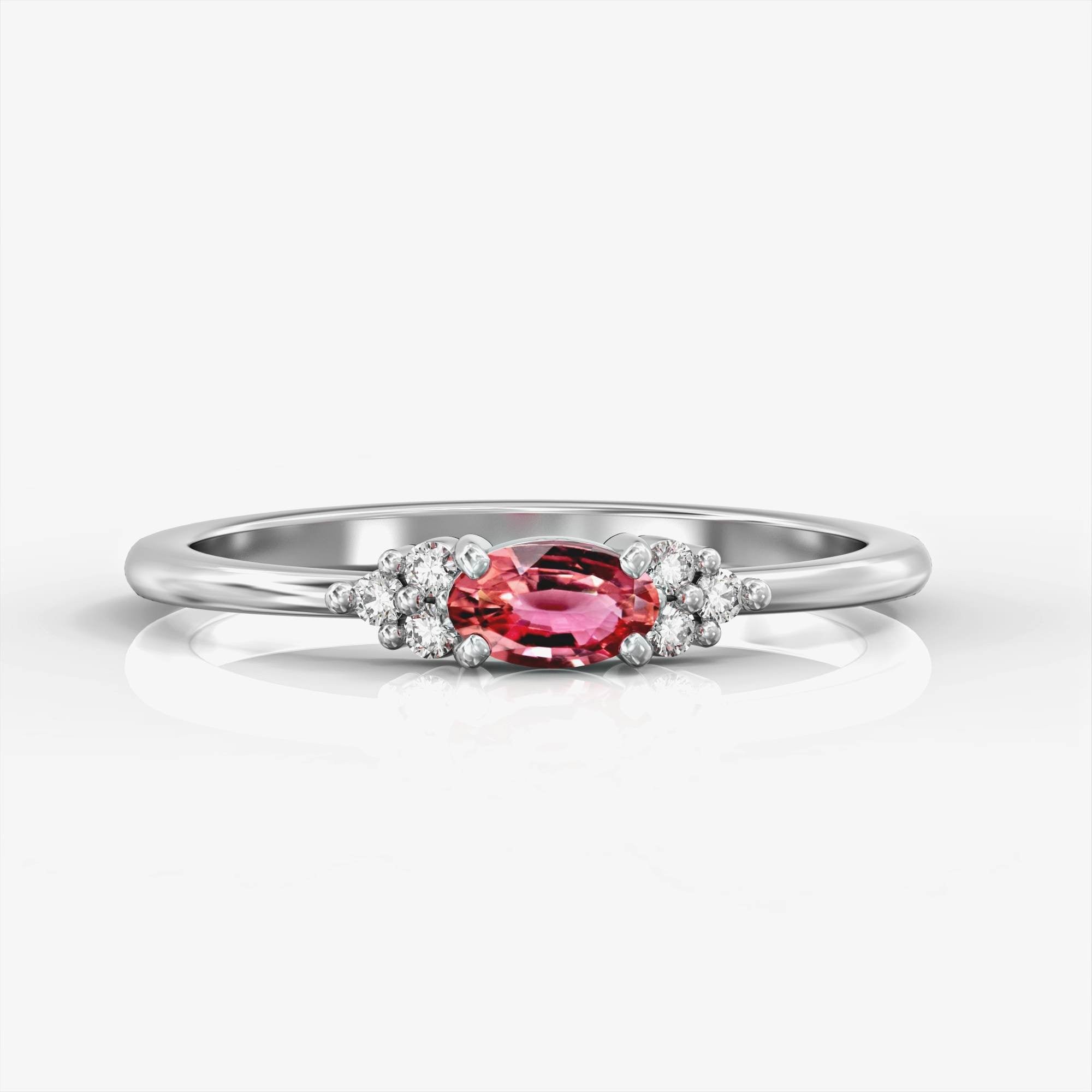 Bella ring - ring set with Bella rubies and diamonds