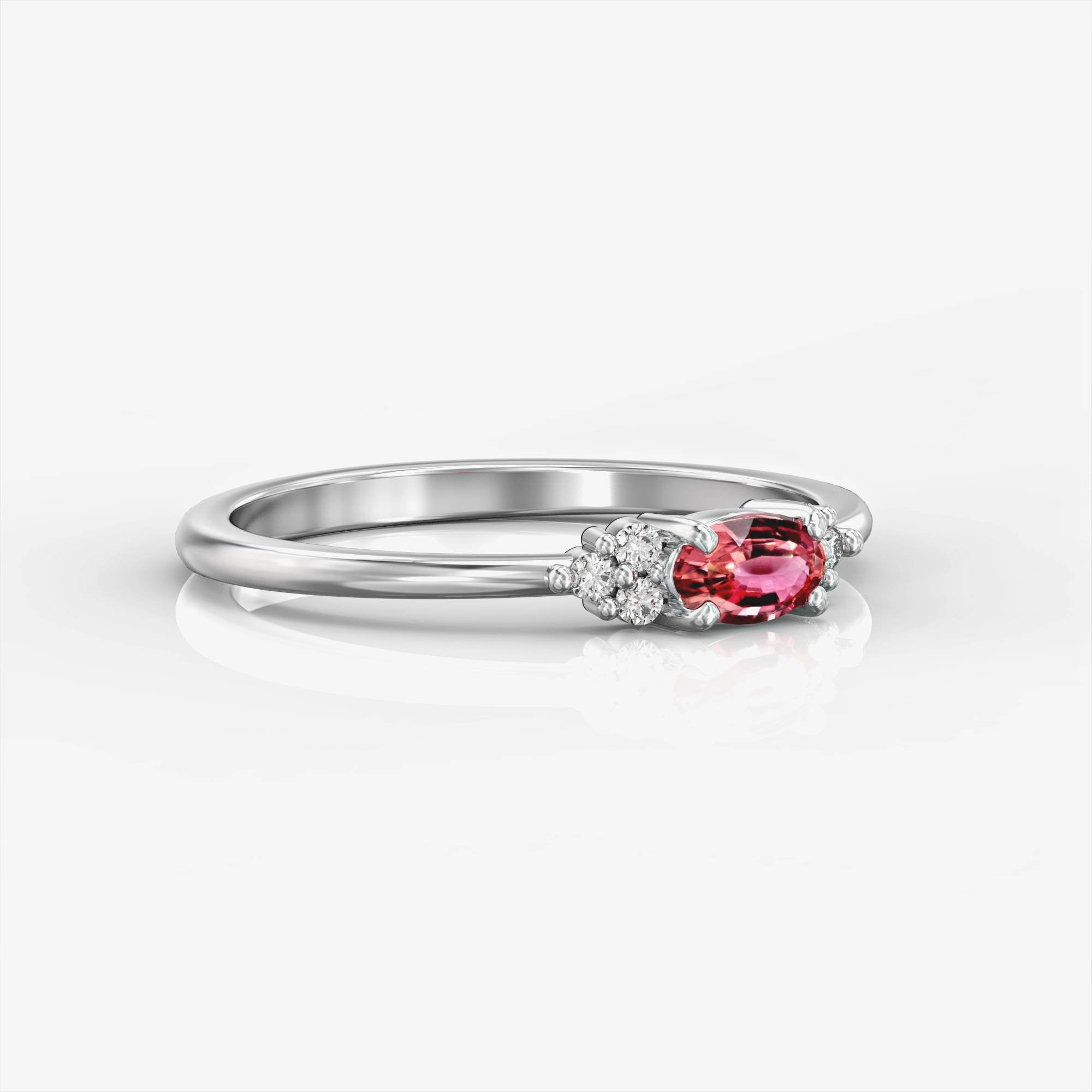 Bella ring - ring set with Bella rubies and diamonds