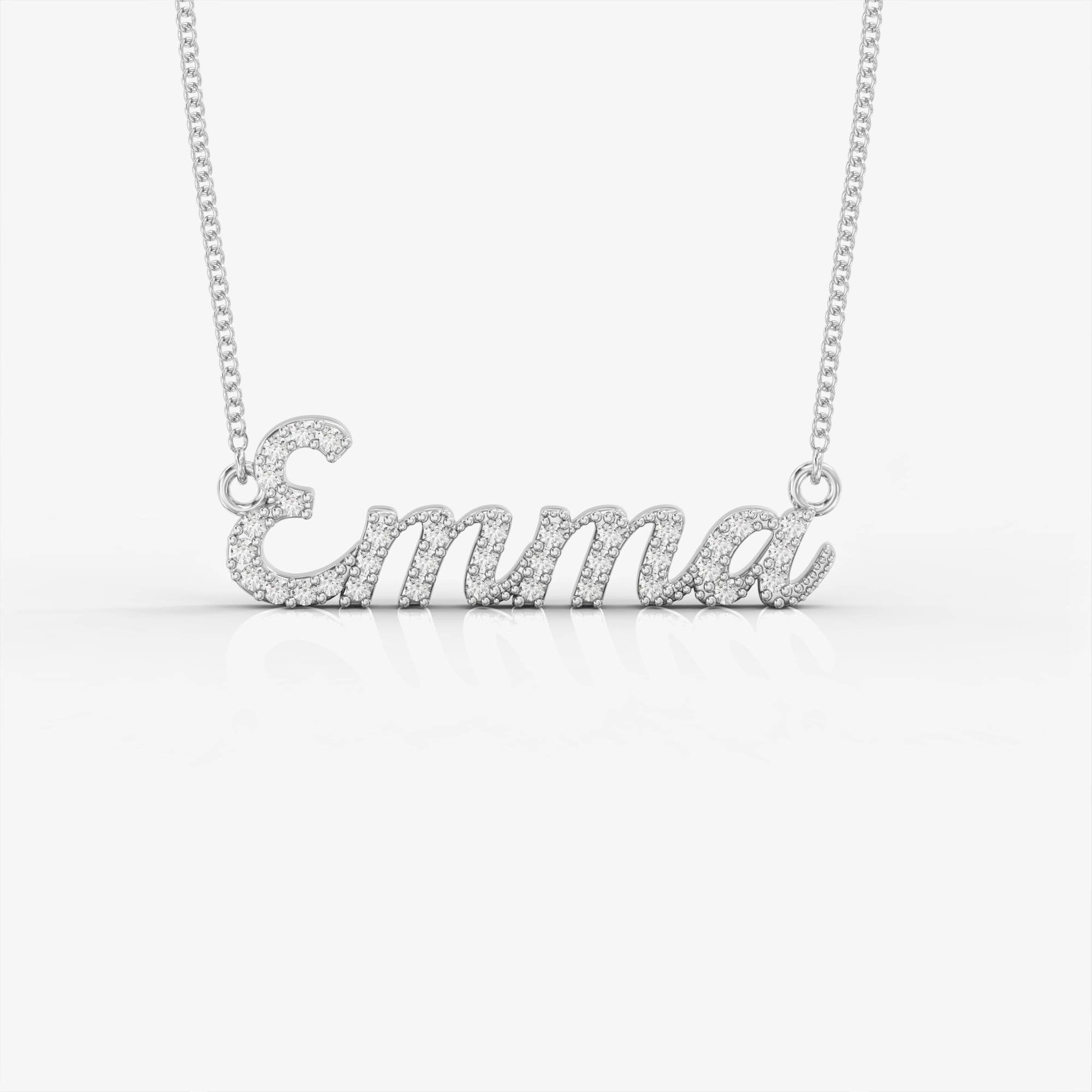 שרשרת "גיבורה ראשית" - שרשרת שם זהב משובצת יהלומים