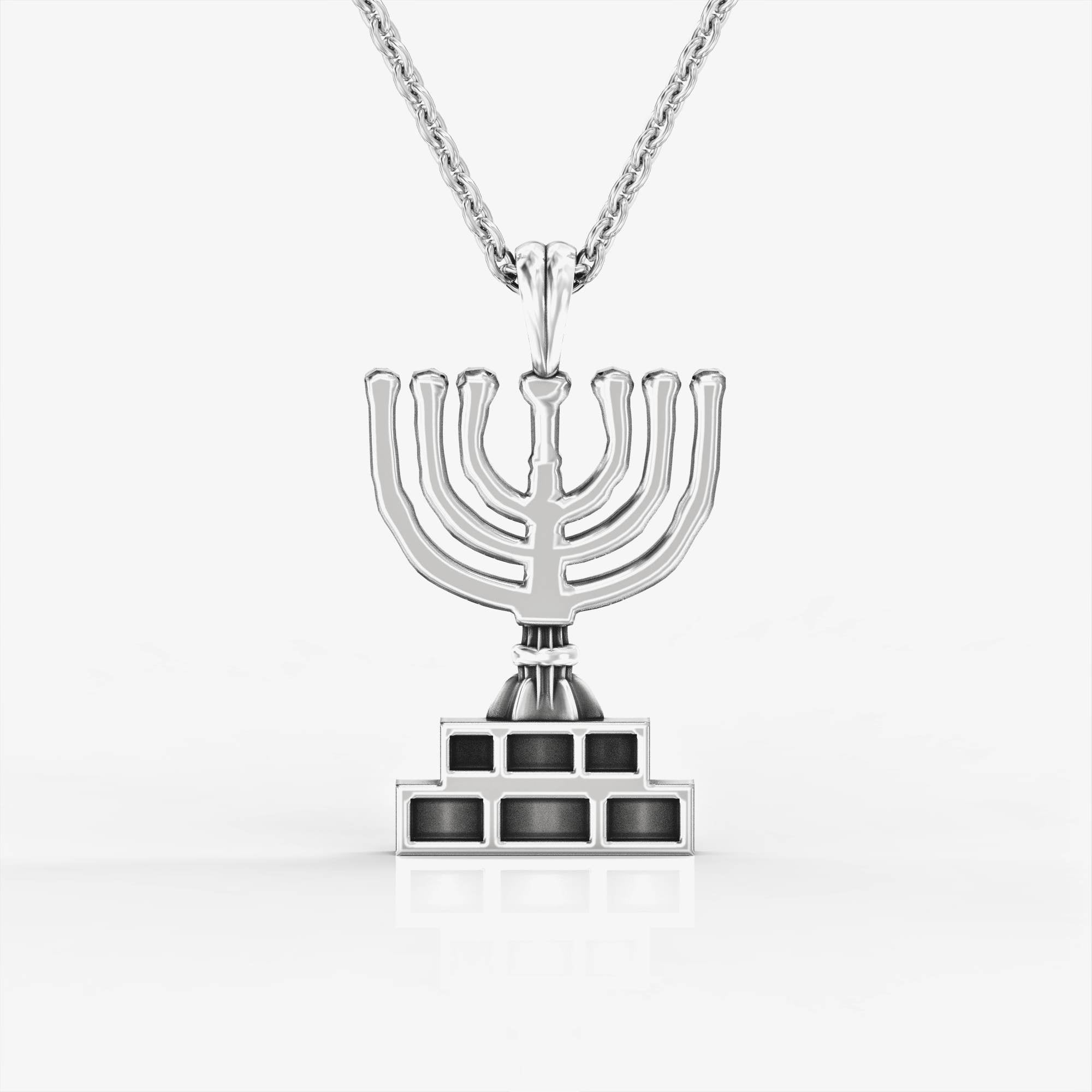 שרשרת מנורה - תליון מנורה זהב