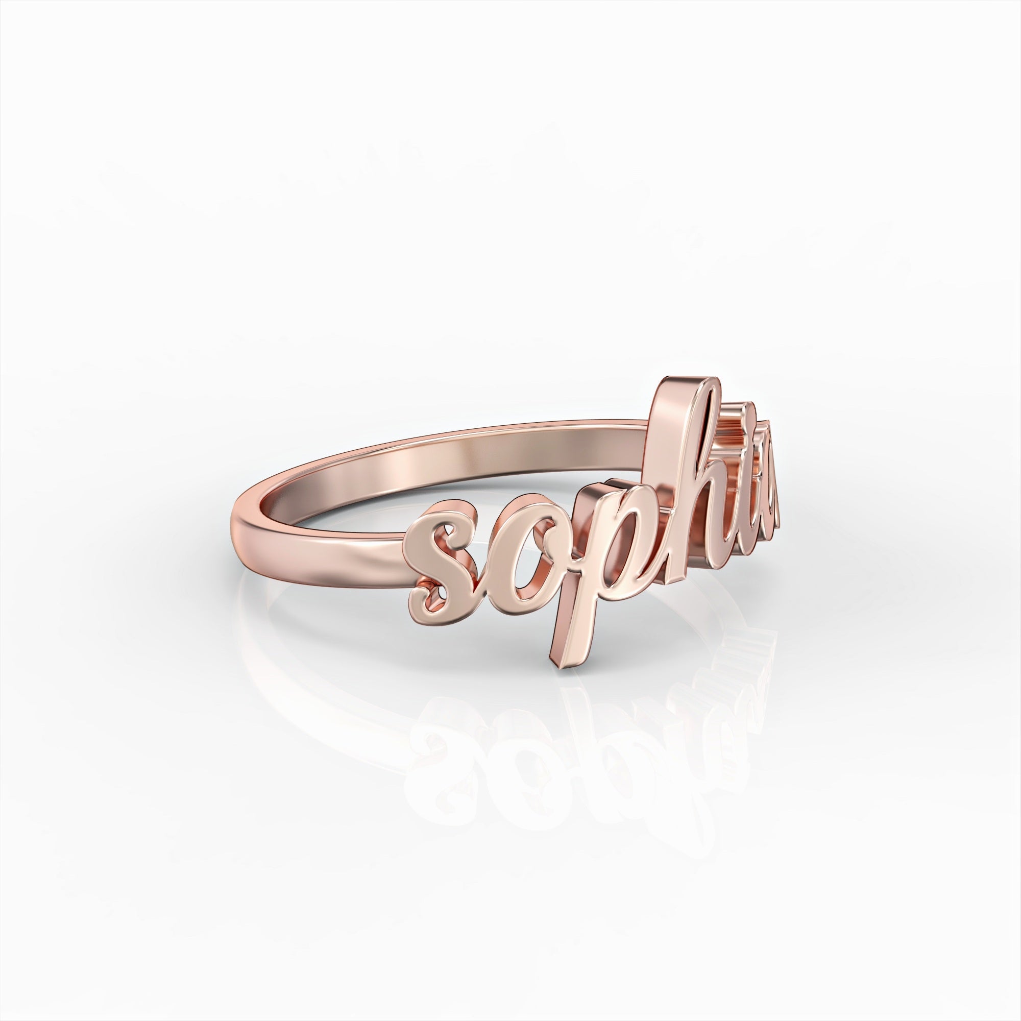 Main character ring - romantic font name ring