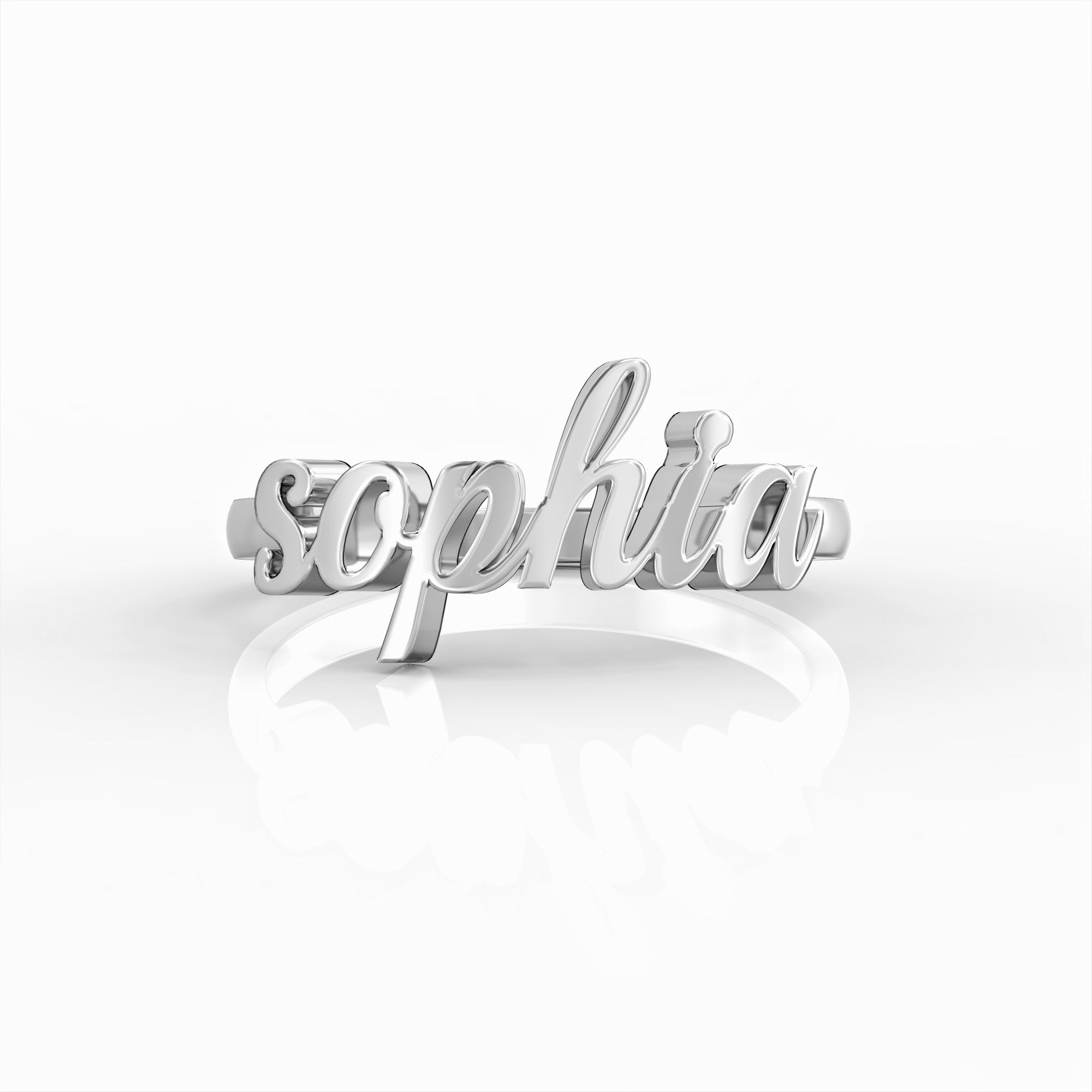 Main character ring - romantic font name ring