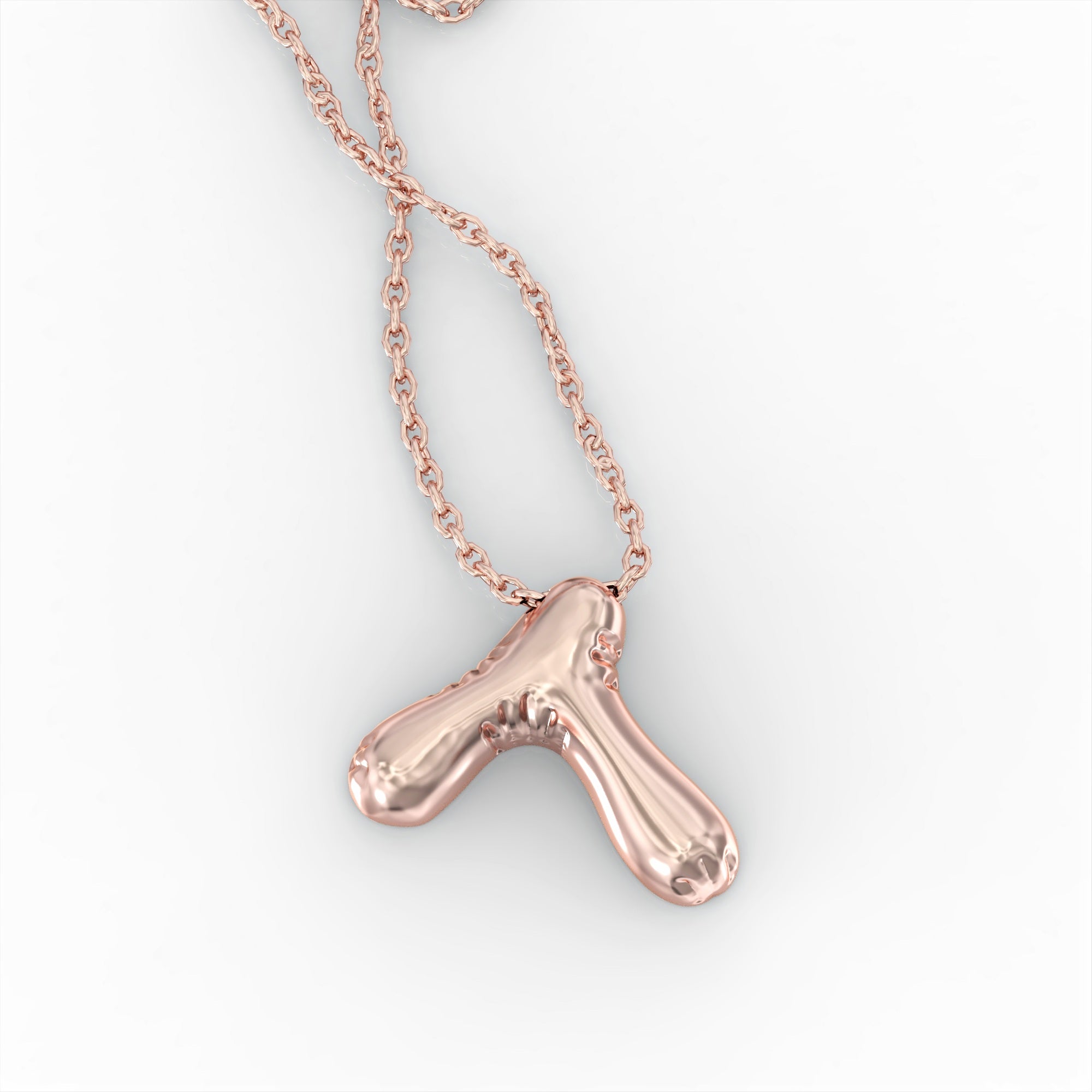 Bookmark necklace - letter pendant studded with black diamonds
