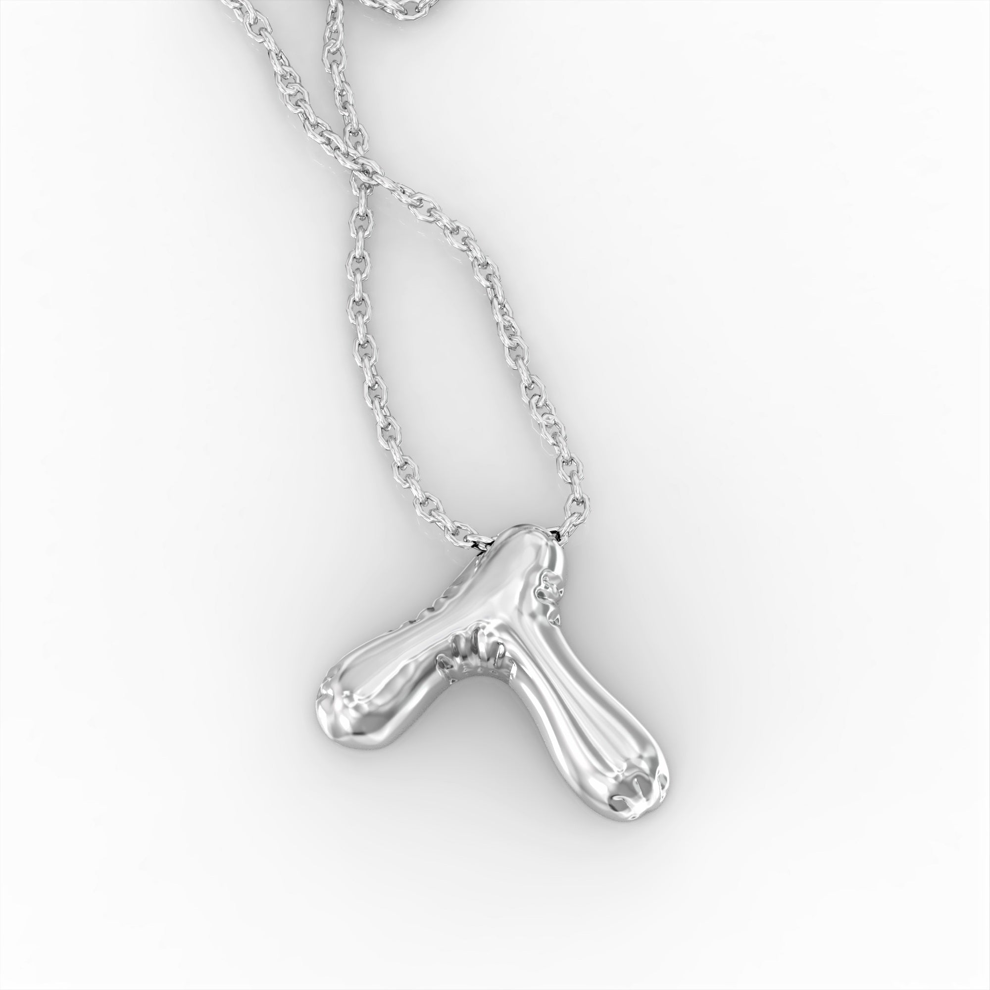 Bookmark necklace - letter pendant studded with black diamonds