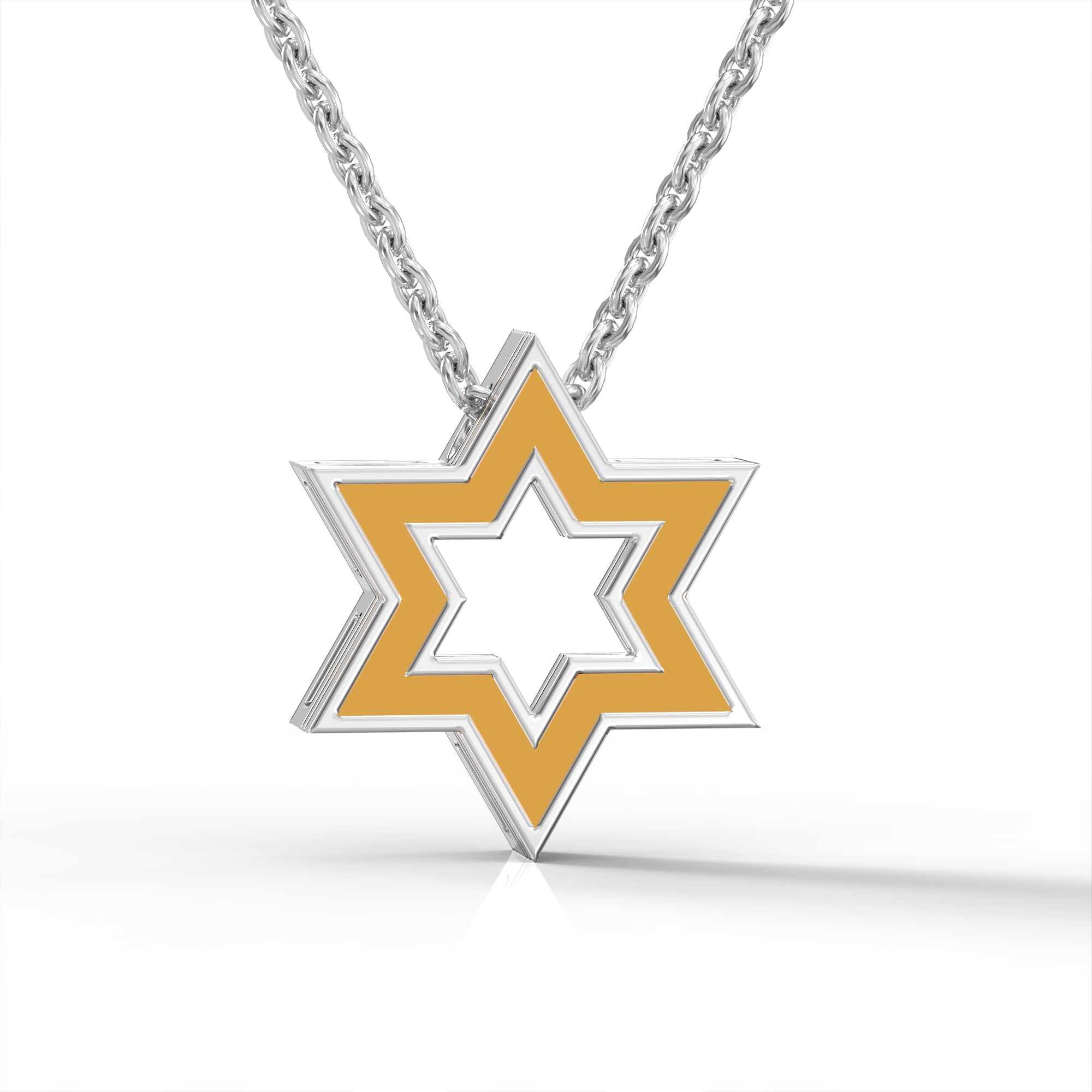 שרשרת מגן דויד כתום