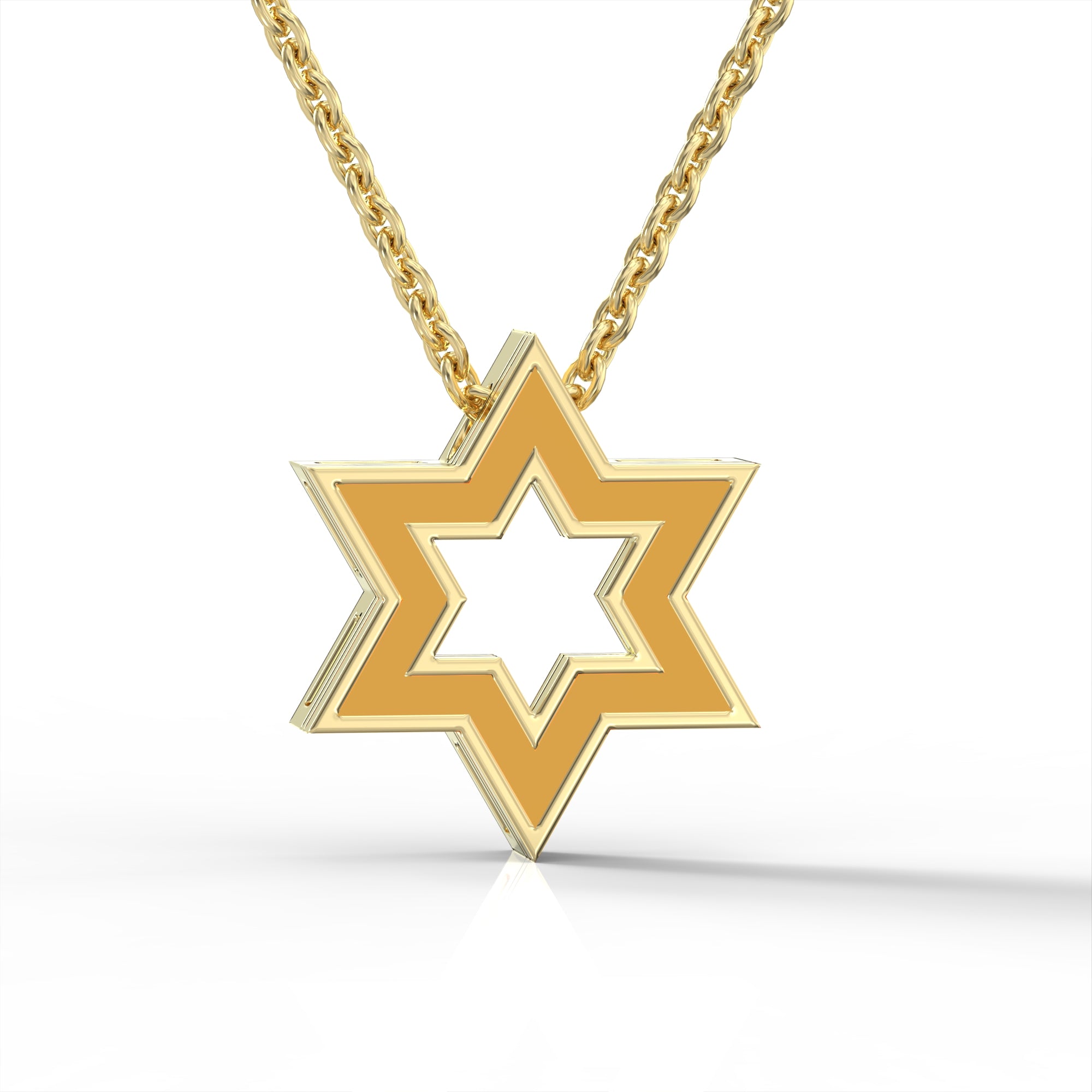 שרשרת מגן דויד כתום