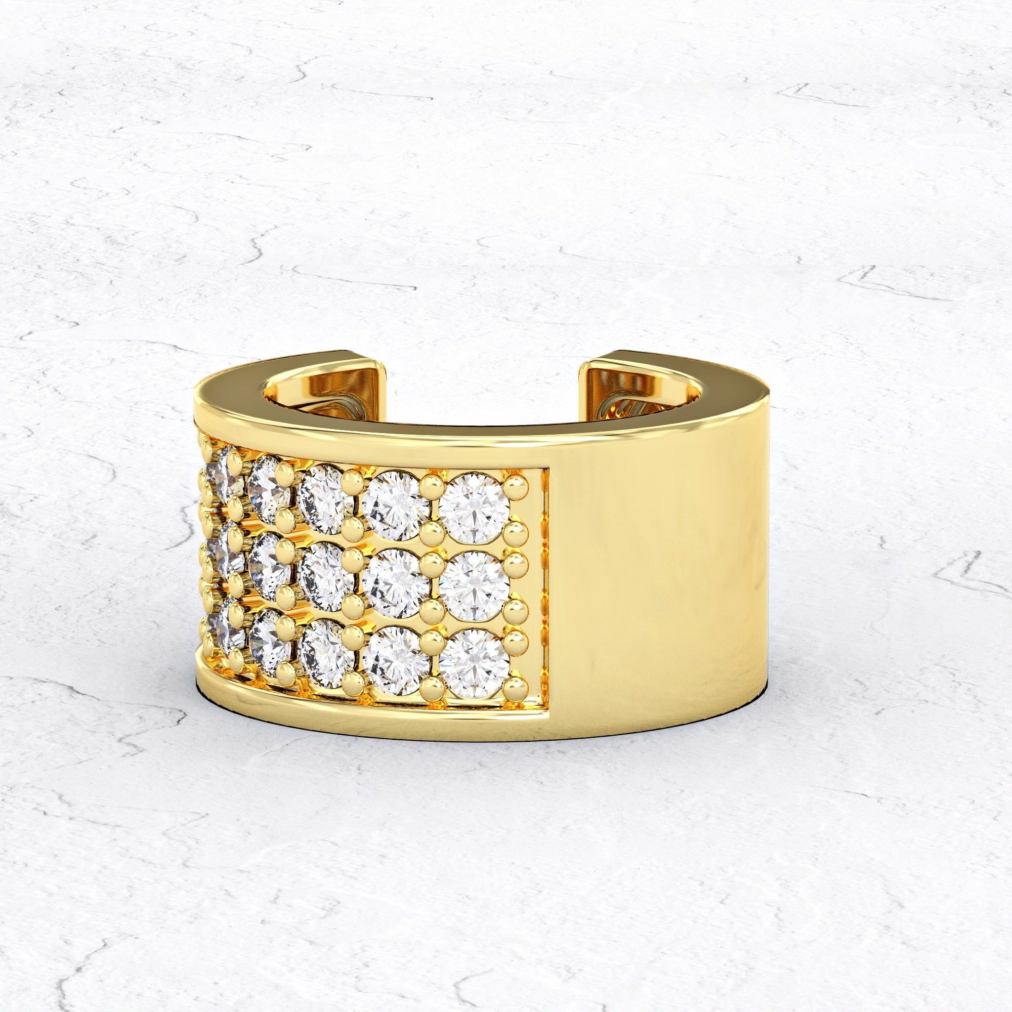 עגיל מיקונוס Trio- עגיל חבק איקס יהלומים