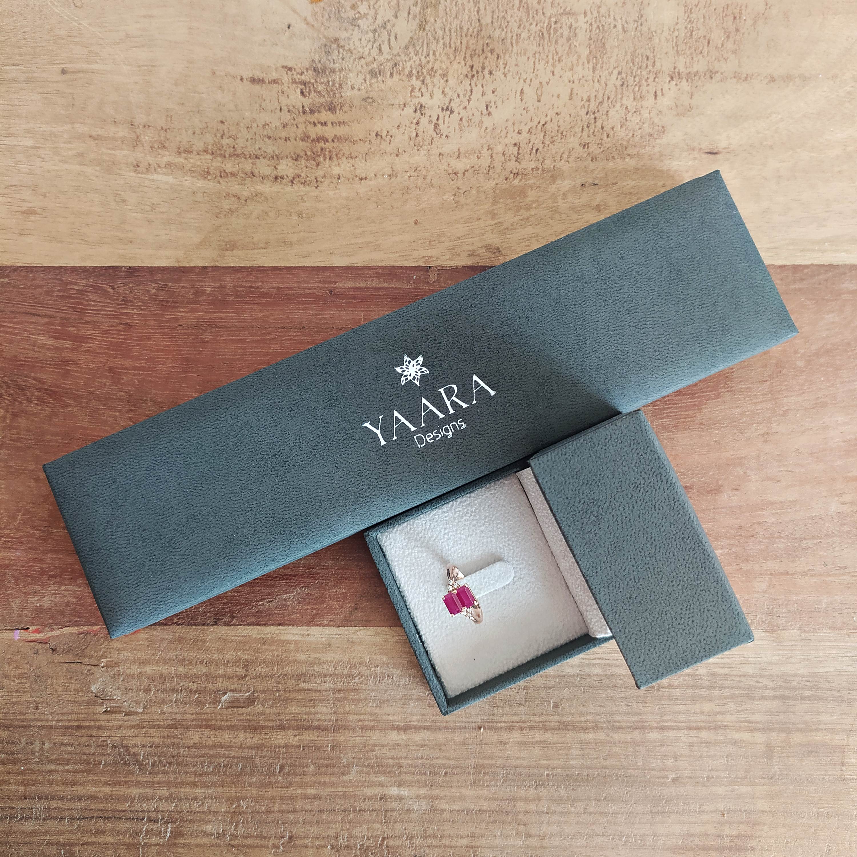 טבעת סקופ- טבעת רובי טיפה ויהלומים