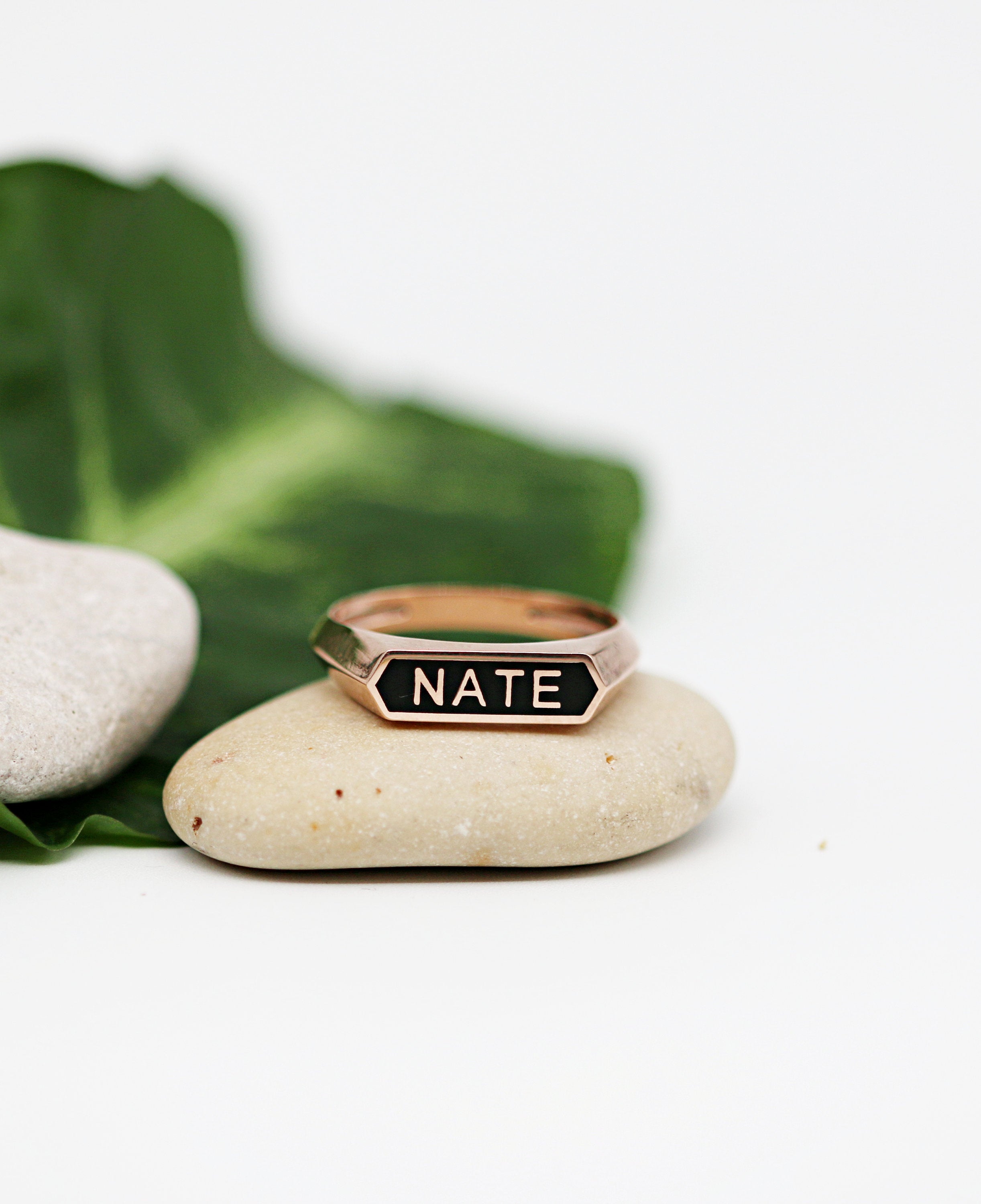 טבעת "חותם אישי" - טבעת שם אמייל