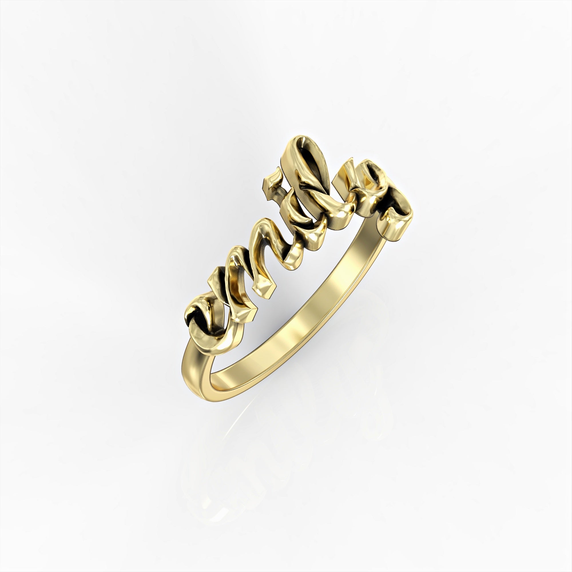 Main character ring - historical font name ring 