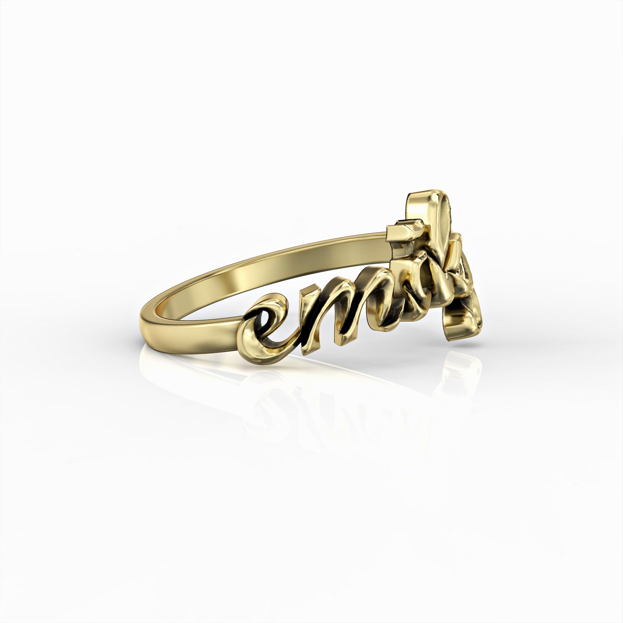 Main character ring - historical font name ring 