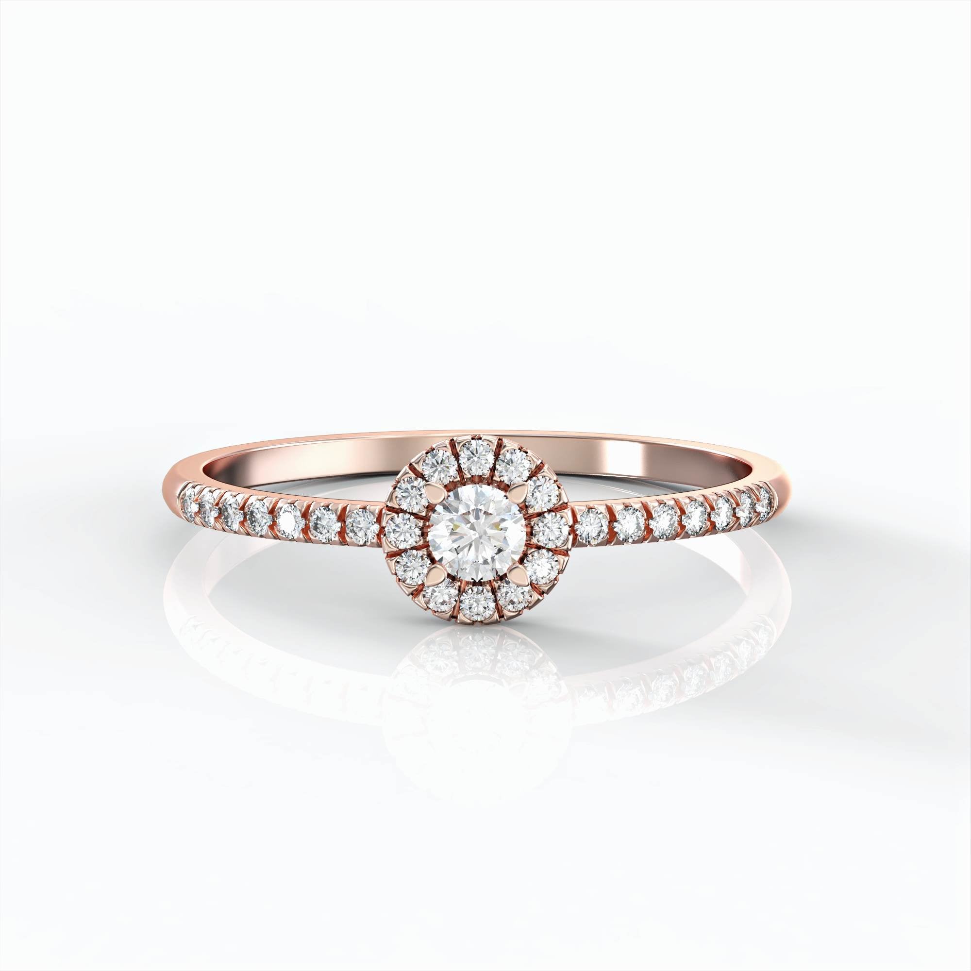 Lily ring - a flower ring studded with Lily diamonds 