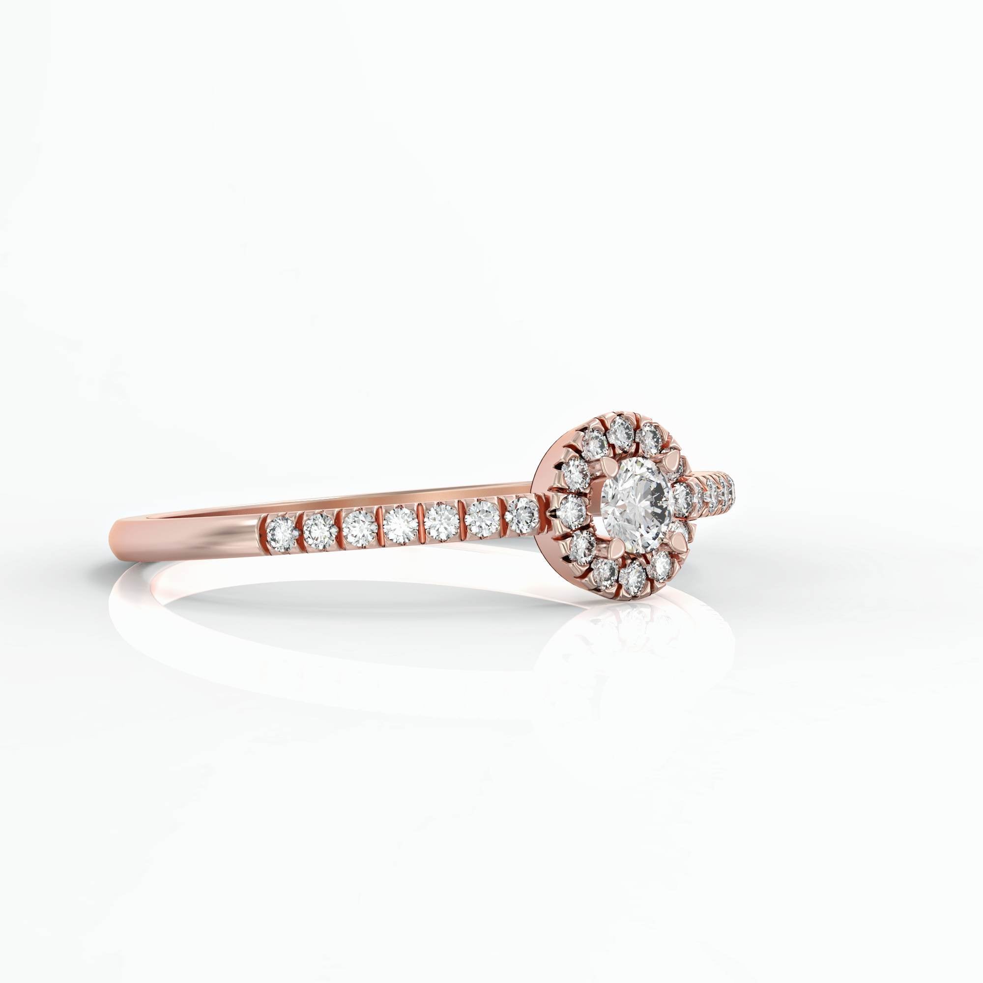 Lily ring - a flower ring studded with Lily diamonds 