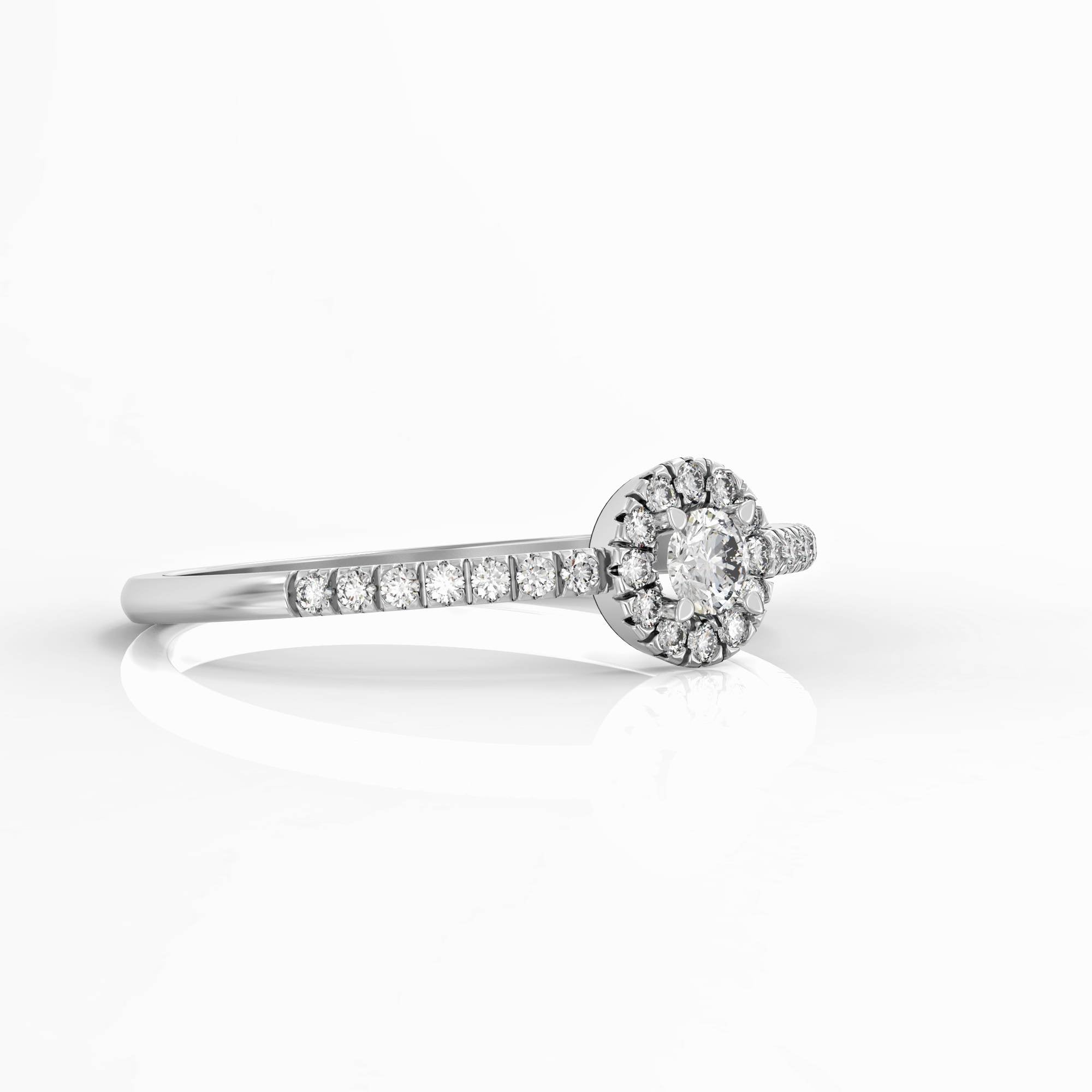 Lily ring - a flower ring studded with Lily diamonds 