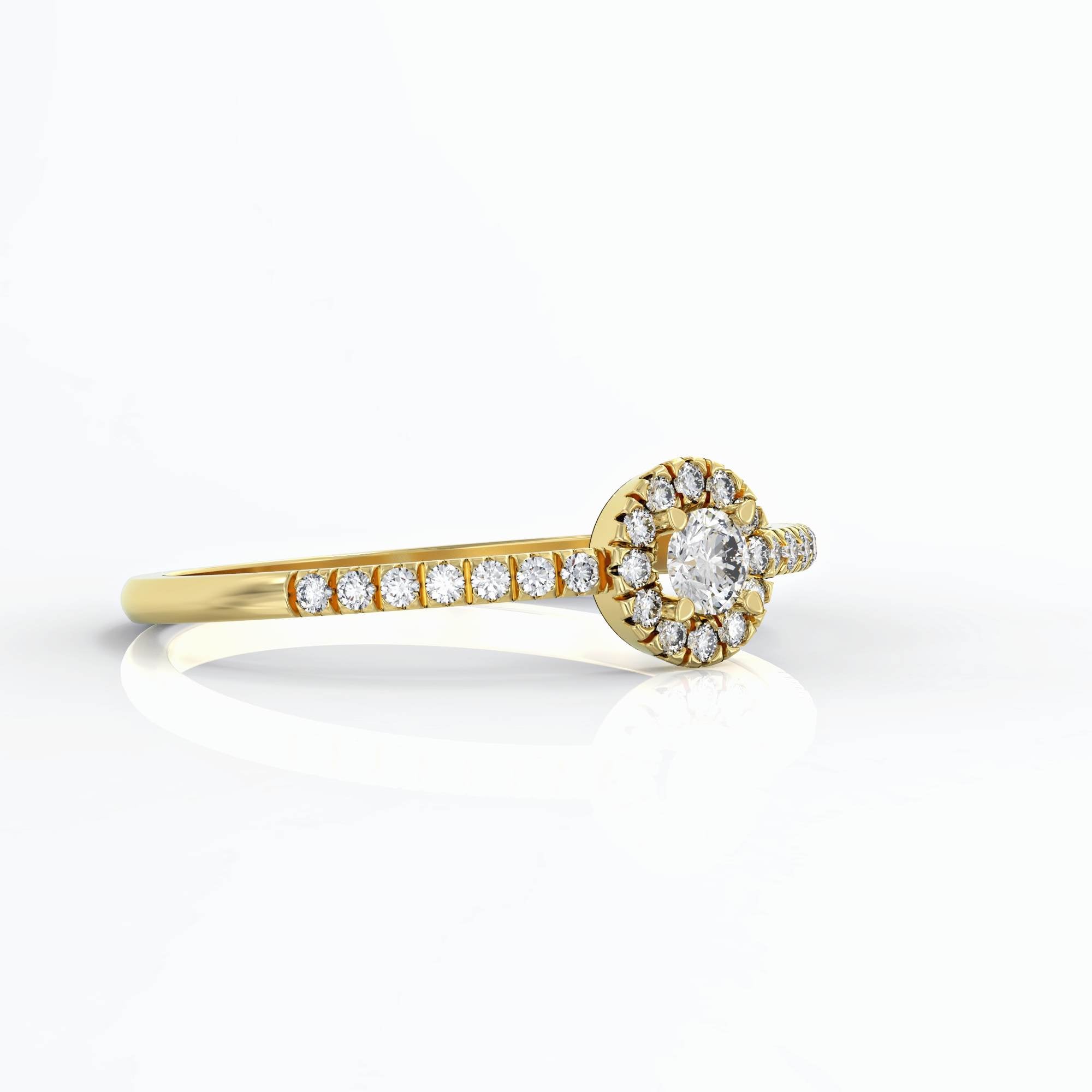 Lily ring - a flower ring studded with Lily diamonds 