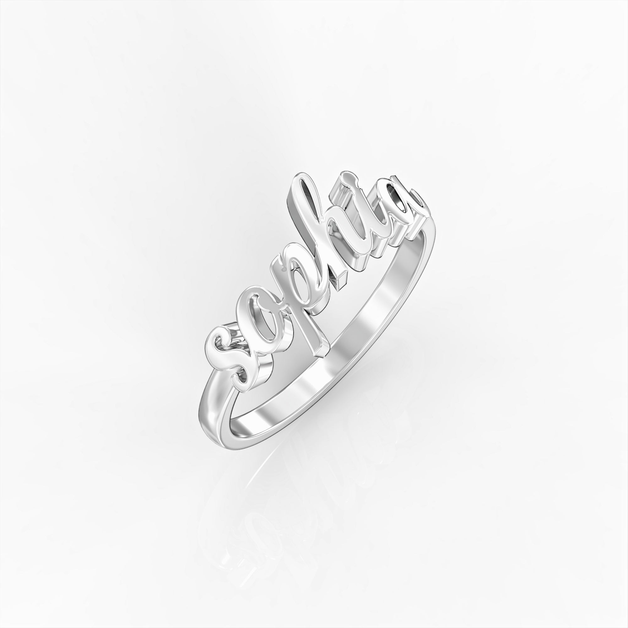 Main character ring - romantic font name ring 