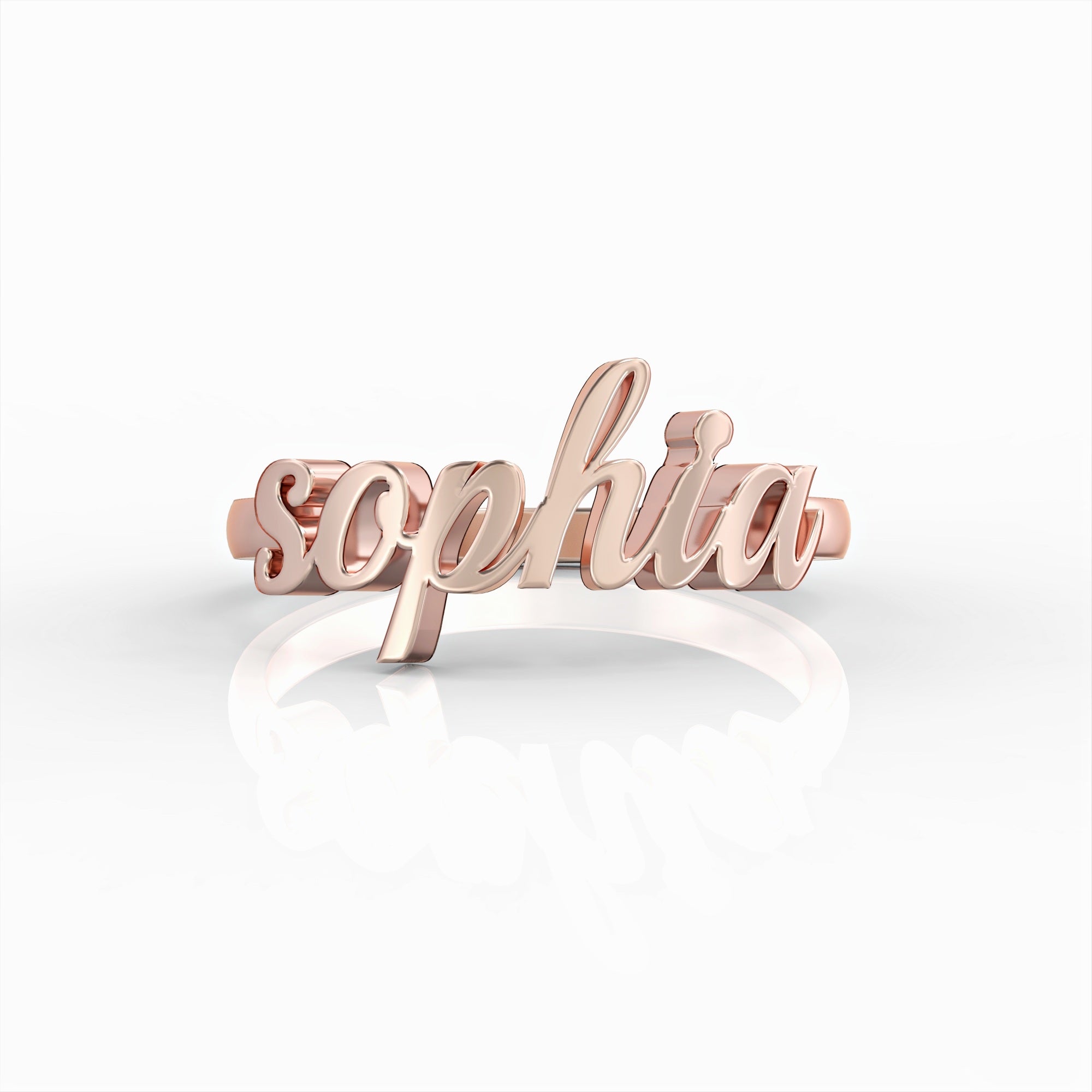 Main character ring - romantic font name ring 