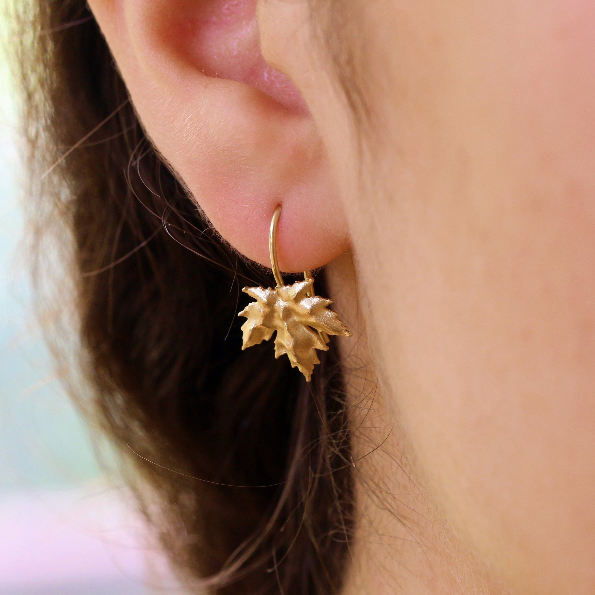 Maple leaf earrings