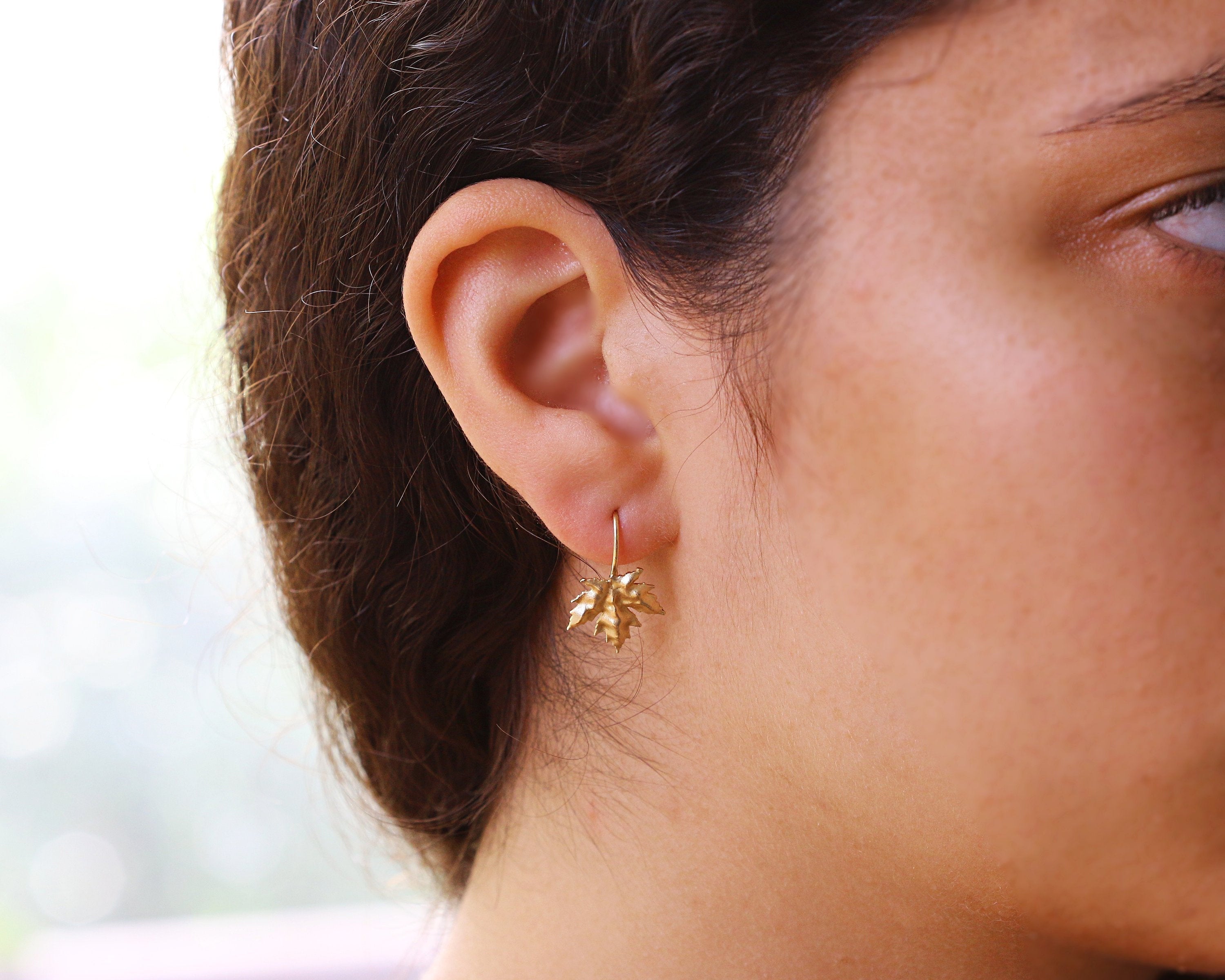 Maple leaf earrings