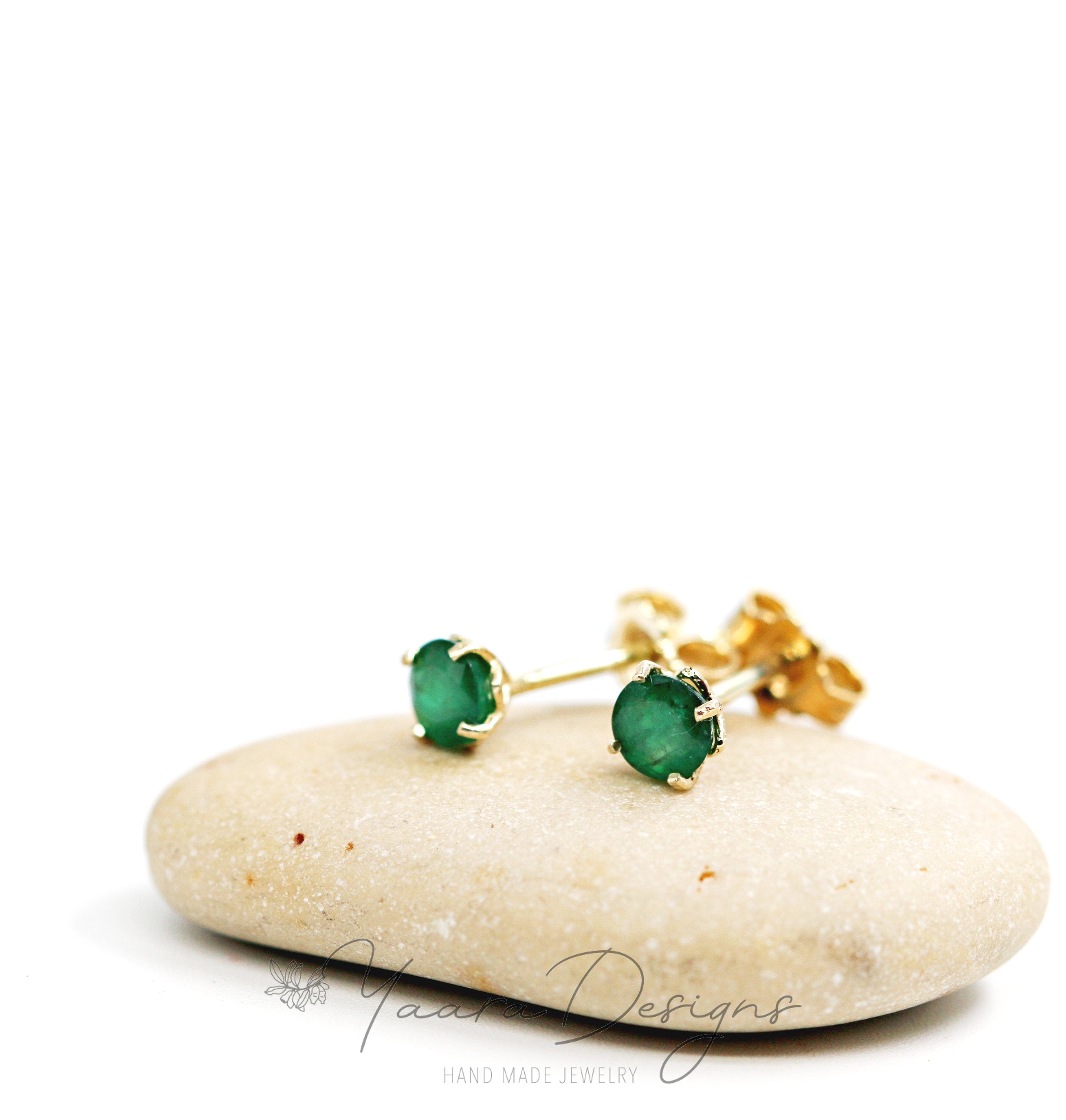 Eternal earrings - stud earrings studded with sapphires, emeralds or Eternal S rubies