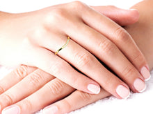 טען תמונה לגלריה, Curved Wedding Band | Curved Diamond Ring | Minimalist V Ring | Dainty Curved Ring | 14k or 18k Solid Gold V Ring | Simple Curved Gold Ring
