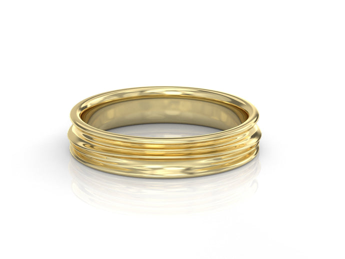Dainty Wedding Band | Minimalist Gold Wedding Band | Patterned Wedding Ring  | Textured Gold Ring | Unique Wedding Band | Thin Wedding Band