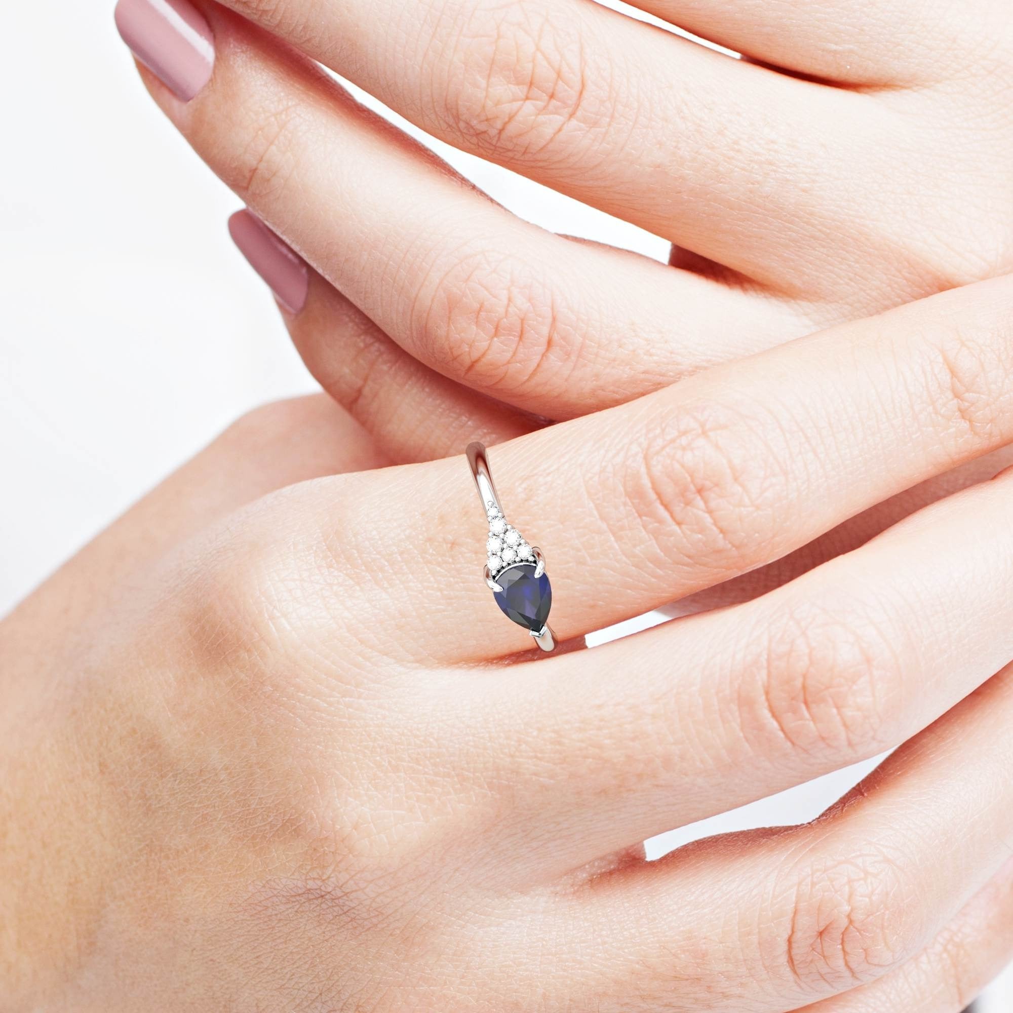 Scope ring - sapphire and diamond ring 