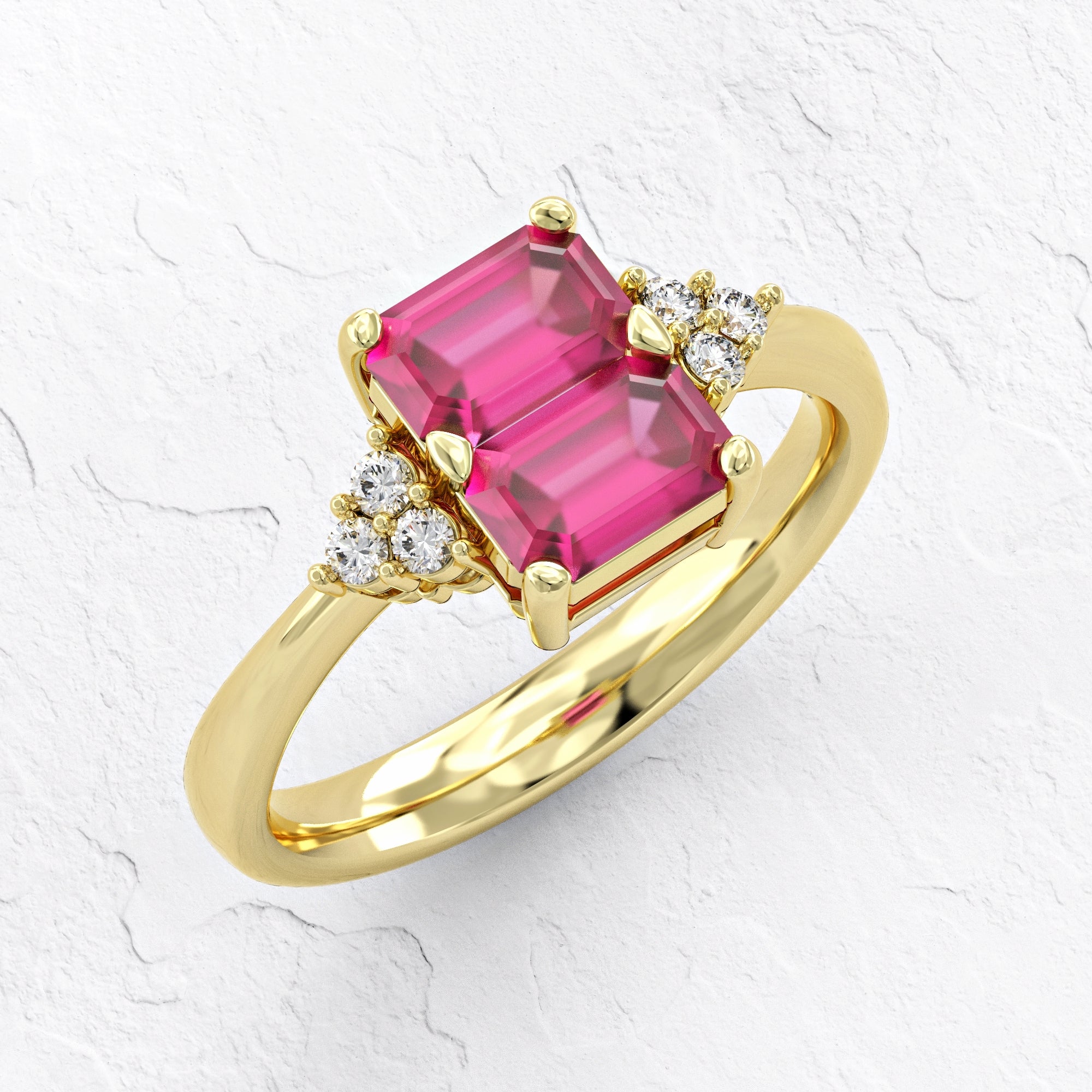 Siempre ring - Siempre ruby ​​and diamond studded ring