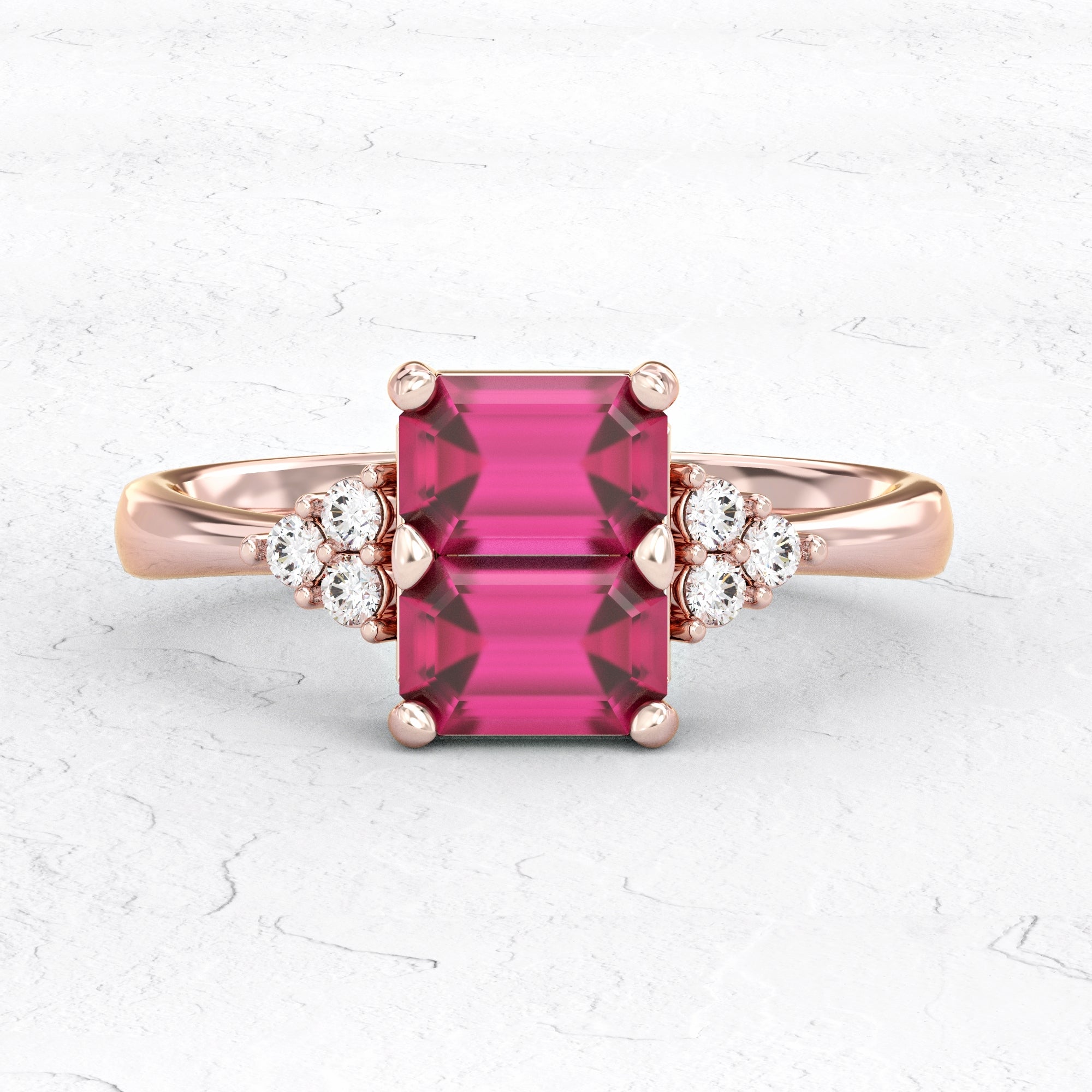 Siempre ring - Siempre ruby ​​and diamond studded ring