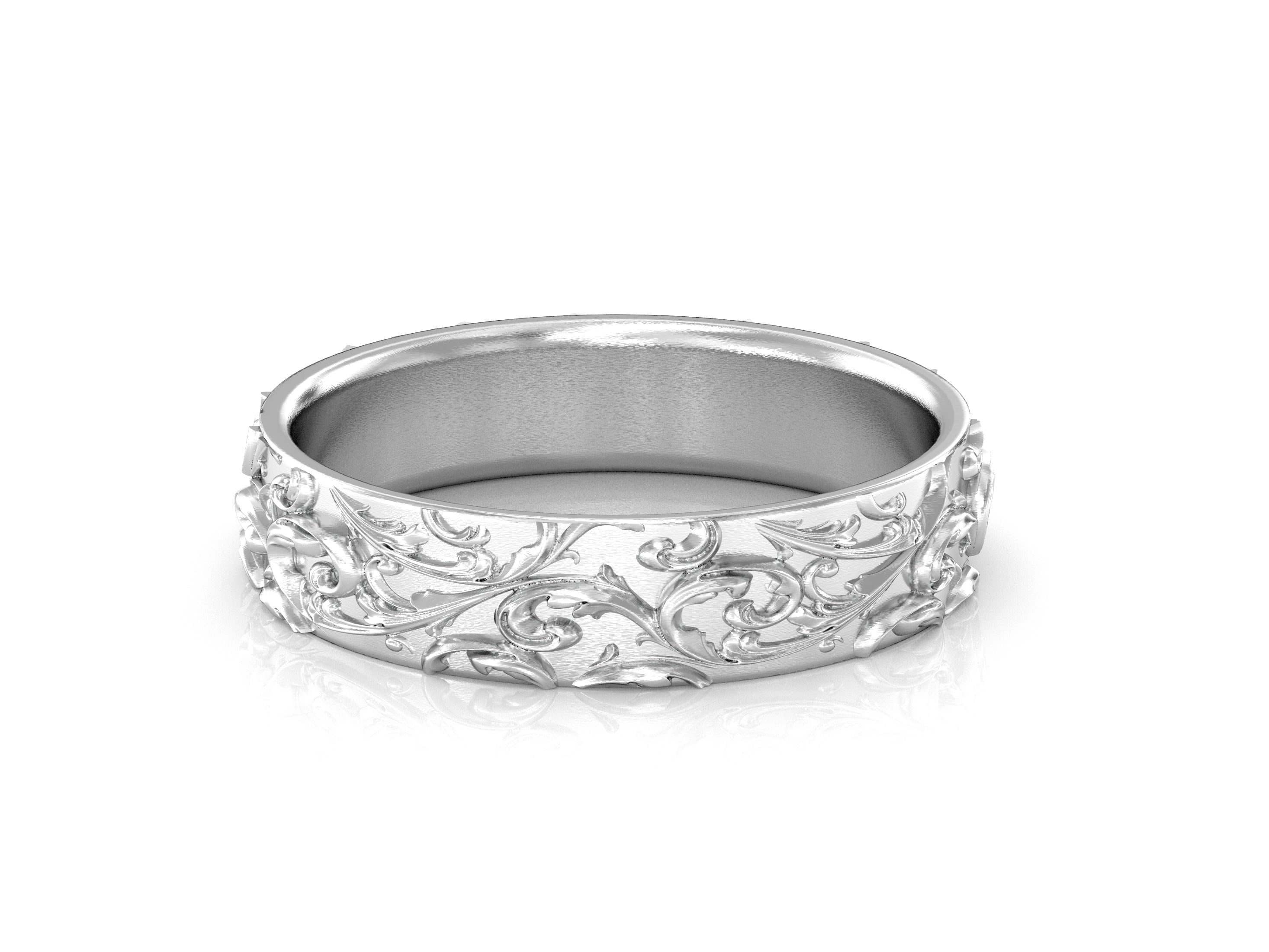 Decorated wedding ring