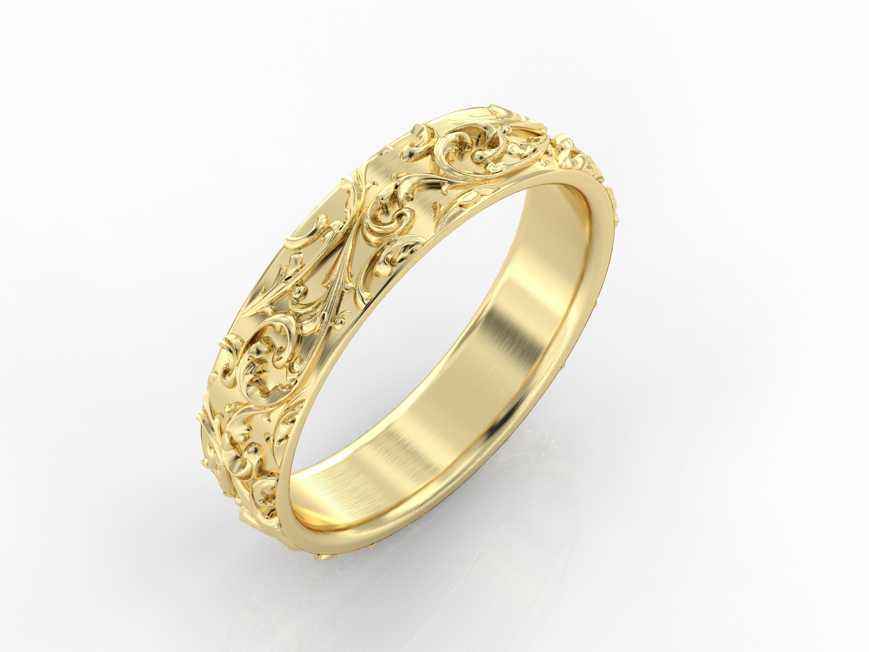 Decorated wedding ring